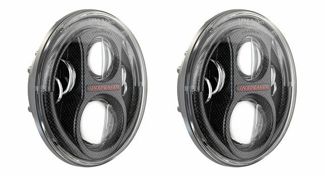 JW Speaker J2 LED Headlight Set Carbon Fiber & Mount Kit for Jeep